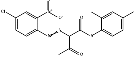 2-[(4-クロロ-2-ニトロフェニル)アゾ]-N-(2,4-ジメチルフェニル)-3-オキソブタンアミド 化学構造式