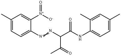 N-(2,4-dimethylphenyl)-2-[(4-methyl-2-nitrophenyl)azo]-3-oxobutyramide Struktur