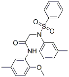 2-[benzenesulfonyl-(3-methylphenyl)amino]-N-(2-methoxy-5-methyl-phenyl)acetamide Structure