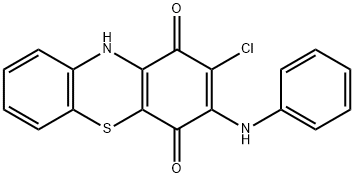 2-クロロ-3-フェニルアミノ-1H-フェノチアジン-1,4(10H)-ジオン 化学構造式