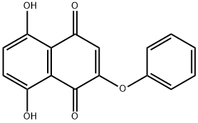 5,8-ジヒドロキシ-2-フェノキシ-1,4-ナフトキノン 化学構造式