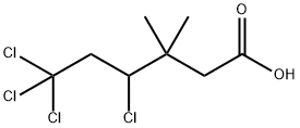 3,3-Dimethyl-4,6,6,6-tetrachlorohexanoic acid Struktur