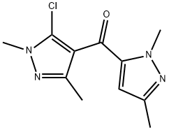 (5-CHLORO-1,3-DIMETHYL-1H-PYRAZOL-4-YL)(1,3-DIMETHYL-1H-PYRAZOL-5-YL)METHANONE Structure