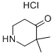 3,3-ジメチルピペリジン-4-オン塩酸塩 化学構造式