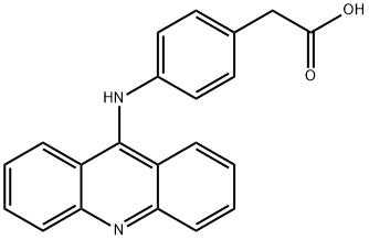 p-(アクリジン-9-イルアミノ)フェニル酢酸 化学構造式