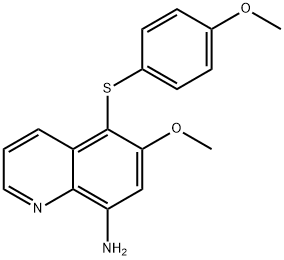 6-Methoxy-5-[(4-methoxyphenyl)sulfanyl]-8-quinolinamine Struktur