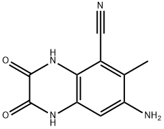 5-Quinoxalinecarbonitrile, 7-amino-1,2,3,4-tetrahydro-6-methyl-2,3-dioxo- (9CI) Struktur