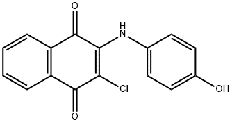 2-CHLORO-3-(4-HYDROXYANILINO)-1,4-NAPHTHOQUINONE Structure