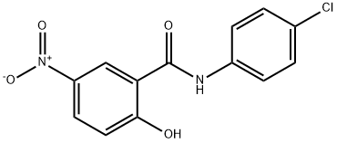 N-(4-クロロフェニル)-5-ニトロサリチルアミド 化学構造式