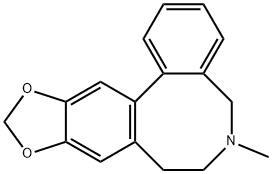 6-Methyl-10,11-methylenedioxy-5,6,7,8-tetrahydrodibenz[c,e]azocine Struktur