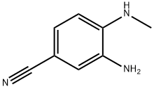 3-アミノ-4-(メチルアミノ)ベンゾニトリル 化学構造式