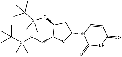 3',5'-Bis-O-(tert-butyldimethylsilyl)-2’-deoxyuridine Struktur
