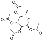 1,2,3,4-テトラ-O-アセチル-α-L-フコピラノース 化学構造式