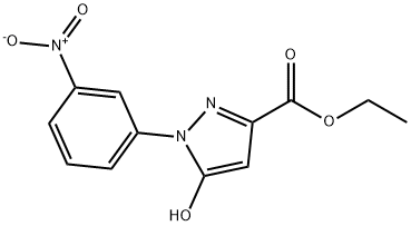 1-(m-Nitrophenyl)-5-oxo-2-pyrazoline-3-carboxylic acid ethyl ester Structure