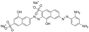 1,8'-Dihydroxy-7-[(2,4-diaminophenyl)azo][2,2'-azobisnaphthalene]-3,6'-disulfonic acid disodium salt,6492-57-5,结构式