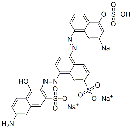 6'-Amino-1'-hydroxy-4-[(5-hydroxy-7-sodiosulfo-1-naphthalenyl)azo][1,2'-azobisnaphthalene]-3',7-disulfonic acid disodium salt Struktur