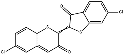 6,6'-ジクロロ-Δ2,2'(3H,3'H)-ビ[ベンゾ[b]チオフェン]-3,3'-ジオン 化学構造式