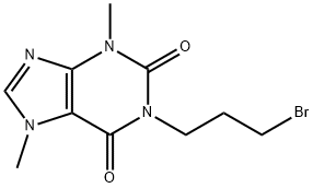 1-(3-ブロモプロピル)テオブロミン 化学構造式