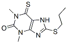 8-(Propylthio)-3,7-dihydro-1,3-dimethyl-6-thio-1H-purin-2-one Structure