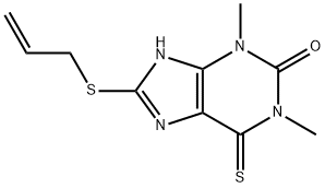 8-(Allylthio)-6,7-dihydro-1,3-dimethyl-6-thioxo-1H-purin-2(3H)-one Structure