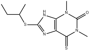 8-[(sec-Butyl)thio]-6,7-dihydro-1,3-dimethyl-6-thioxo-1H-purin-2(3H)-one Structure