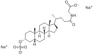 3ALPHA-HYDROXY-5BETA-CHOLAN 24-OIC ACID N-[CARBOXYMETHYL]AMIDE 3-SULFATE DISODIUM SALT Struktur