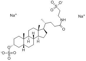 3ALPHA-HYDROXY-5BETA-CHOLAN-24-OIC ACID N-[2-SULFOETHYL]AMIDE 3-SULFATE DISODIUM SALT Structure