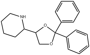 2-(2,2-ジフェニル-1,3-ジオキソラン-4-イル)ピペリジン 化学構造式