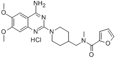 2-Furancarboxamide, N-((1-(4-amino-6,7-dimethoxyquinazolin-2-yl)-4-pip eridinyl)methyl)-N-methyl-, hydrochloride Structure