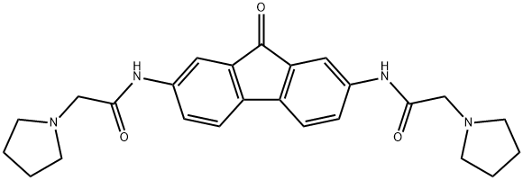 N,N'-(9-Oxo-9H-fluorene-2,7-diyl)bis[1-pyrrolidineacetamide] Struktur