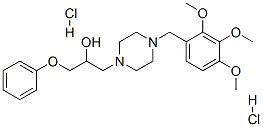 1-phenoxy-3-[4-[(2,3,4-trimethoxyphenyl)methyl]piperazin-1-yl]propan-2 -ol dihydrochloride Struktur