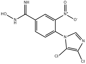 4-(4,5-DICHLORO-1H-IMIDAZOL-1-YL)-N'-HYDROXY-3-NITROBENZENECARBOXIMIDAMIDE Struktur