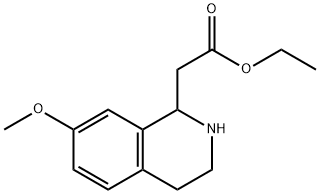 1-Isoquinolineacetic  acid,1,2,3,4-tetrahydro-7-methoxy-,ethyl  ester Struktur