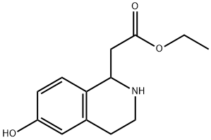 1-Isoquinolineacetic  acid,1,2,3,4-tetrahydro-6-hydroxy-,ethyl  ester 结构式