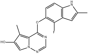649735-41-1 4-(4-氟-2-甲基-1H-吲哚-5-氧基)-5-甲基吡咯并[2,1-F][1,2,4]三嗪-6-醇