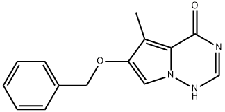 Pyrrolo[2,1-f][1,2,4]triazin-4(1H)-one, 5-methyl-6-(phenylmethoxy)- Struktur