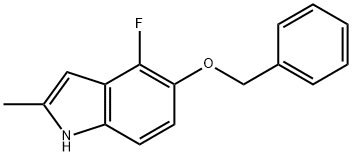 4-Fluoro-2-methyl-5-(phenylmethoxy)-1H-indole Struktur