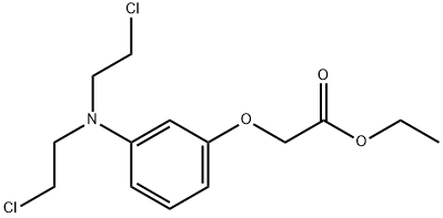 ethyl 2-[3-[bis(2-chloroethyl)amino]phenoxy]acetate Struktur