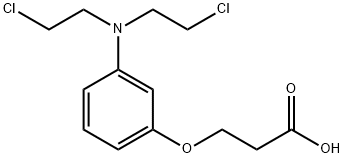 3-[3-[bis(2-chloroethyl)amino]phenoxy]propanoic acid Structure