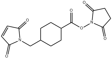 N-Succinimidyl 4-(N-maleimidomethyl)cyclohexane-1-carboxylate Structure
