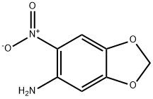 6-NITRO-1,3-BENZODIOXOL-5-AMINE, 64993-07-3, 结构式
