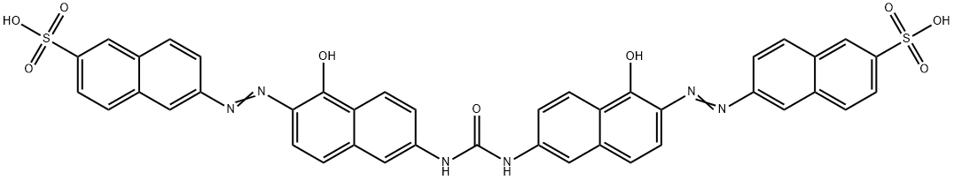 6,6'-[carbonylbis[imino(1-hydroxynaphthalene-2,6-diyl)azo]]bisnaphthalene-2-sulphonic acid Structure
