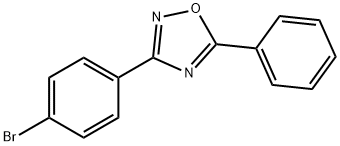 3-(4-ブロモフェニル)-5-フェニル-1,2,4-オキサジアゾール 化学構造式