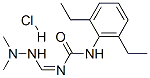 (1Z)-3-(2,6-diethylphenyl)-1-[(2,2-dimethylhydrazinyl)methylidene]urea hydrochloride Structure