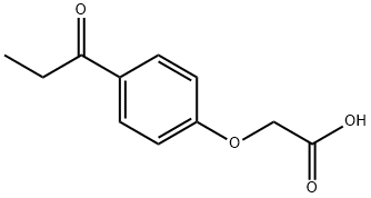 (4-プロピオニルフェノキシ)酢酸 化学構造式