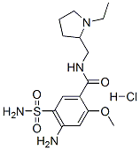 4-amino-5-(aminosulphonyl)-N-[(1-ethyl-2-pyrrolidinyl)methyl]-2-methoxybenzamide monohydrochloride,65016-40-2,结构式