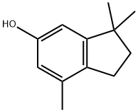 2,3-ジヒドロ-3,3,7-トリメチル-1H-インデン-5-オール 化学構造式