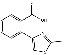 2-(2-メチル-1,3-チアゾール-4-イル)安息香酸 化学構造式
