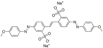 2,2'-(1,2-エテンジイル)ビス[5-[(4-メトキシフェニル)アゾ]ベンゼンスルホン酸ナトリウム] 化学構造式