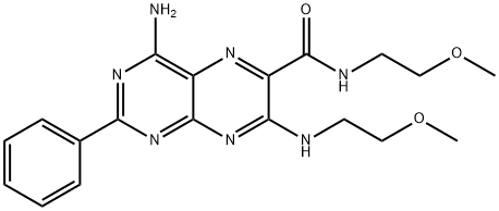 4-Amino-N-(2-methoxyethyl)-7-[(2-methoxyethyl)amino]-2-phenyl-6-pteridinecarboxamide Structure